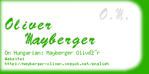 oliver mayberger business card